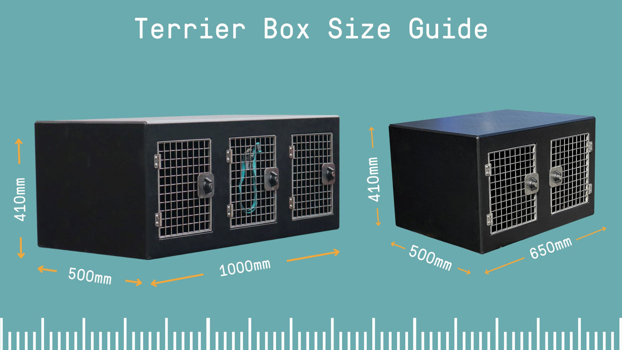 Terrier Box - 3 Compartment - DT Box Dog Car Travel Crate DT Box DT BOXES
