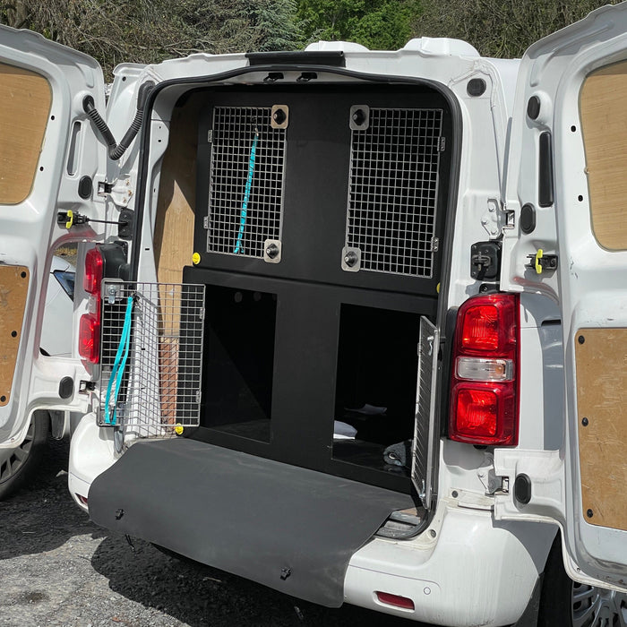 Toyota Proace - 2017 > - Double stack Dog Van Kit - DT VM1 DT Box DT BOXES Black Escape Hatches (included)