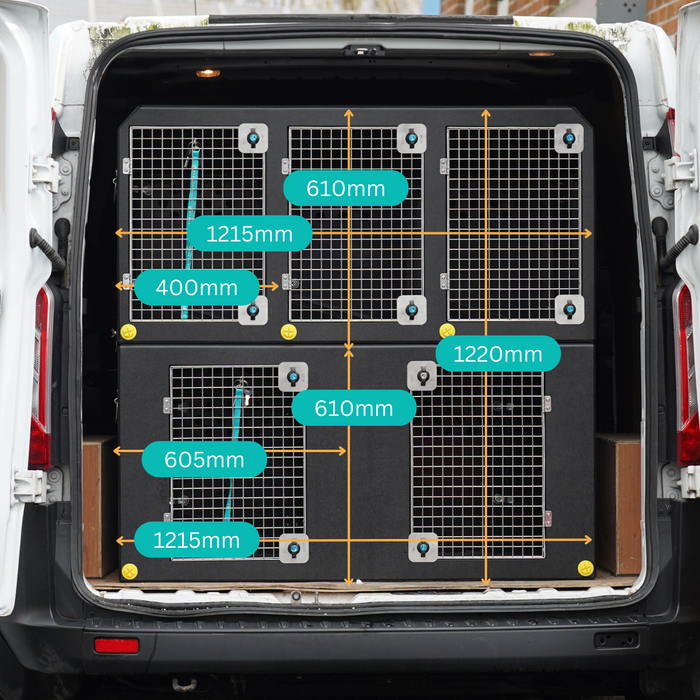 Dog Van Kit | Ford Transit Custom | 2012 > | Double stack | DT VM5 - DT BOXES