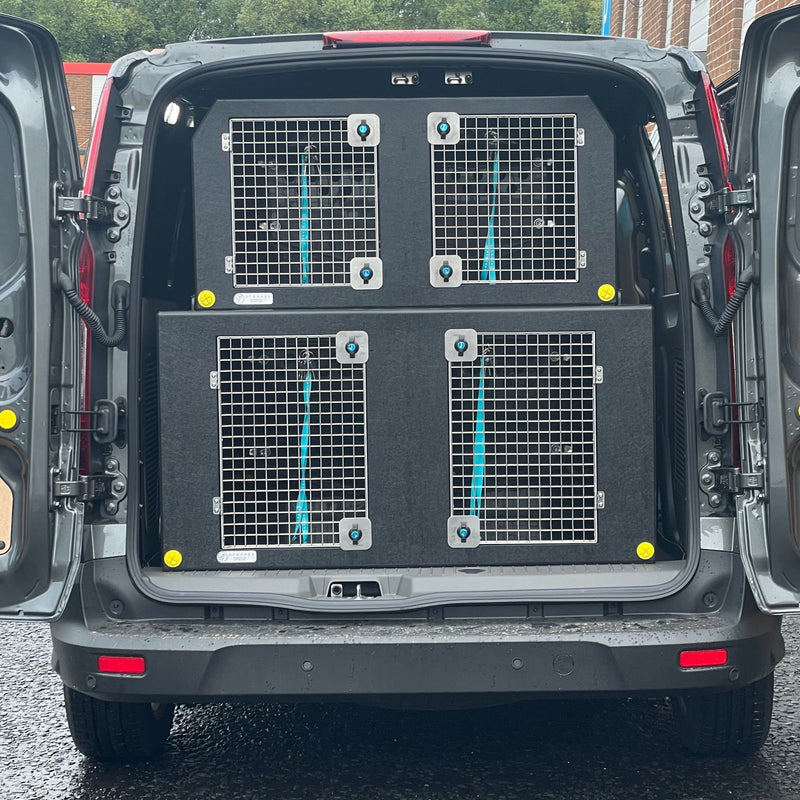 Nissan e-NV200 | 2014-Present | Double stack Dog Van Kit | DT VS1 DT Box DT BOXES Black Escape Hatches (included) 